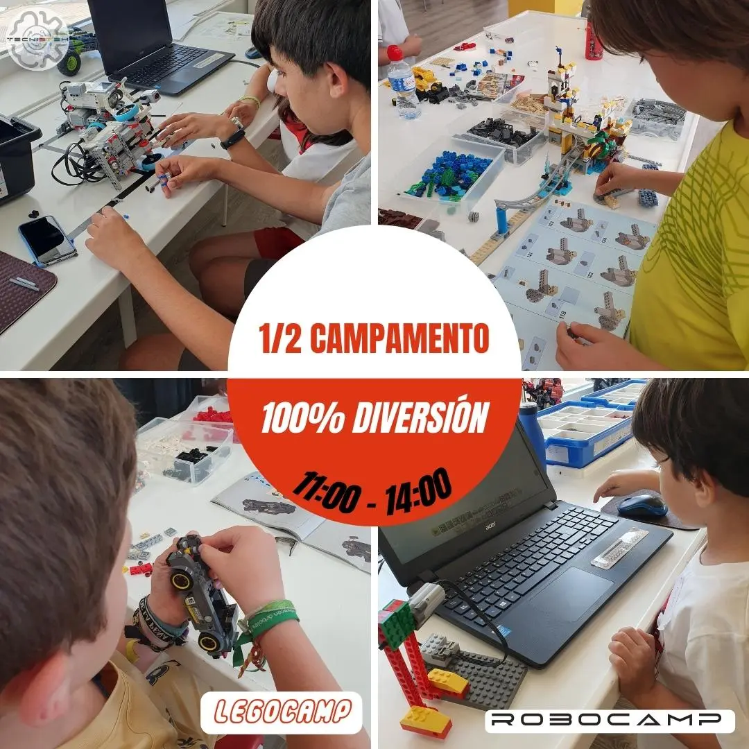 Medio campamento urbano caceres robotica LEGO niños y adolescentes
